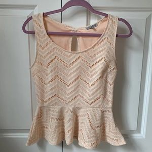 Peach peplum top